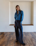 Pantalón Pinzas Bolsillos Cargo Azul Marino