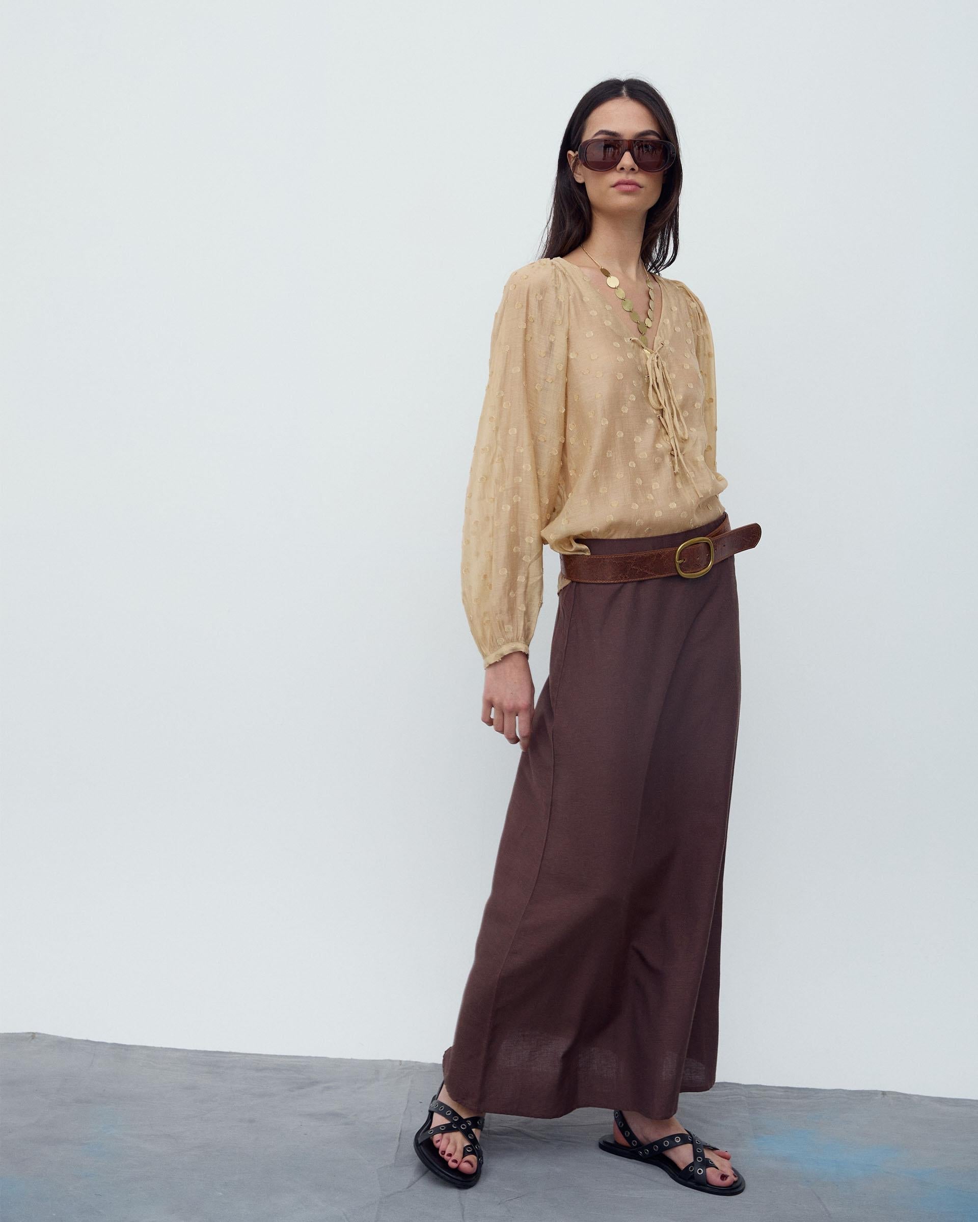 Blusa Topos Lazada Crudo
