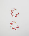 Pendientes Media Estrella Rojo