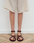 Sandalia Eyelets Granate
