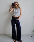 Top Rayas Bicolor Gris