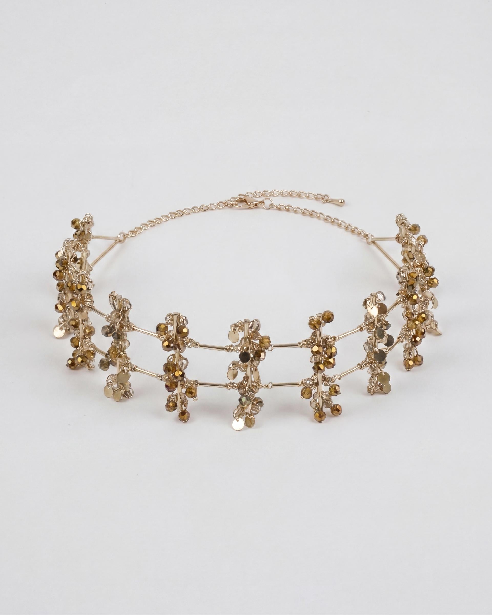 Collar Choker Piezas Oro