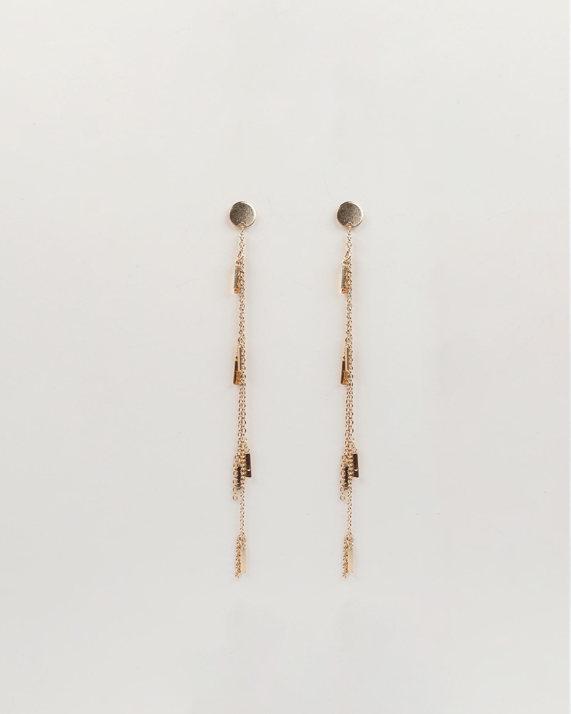 Pendientes Cadenas Remate Oro