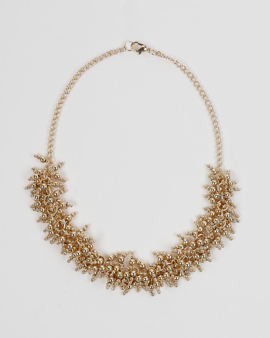Collar Bolas Brillos Oro