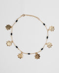Collar Corto Flores Perlas Oro