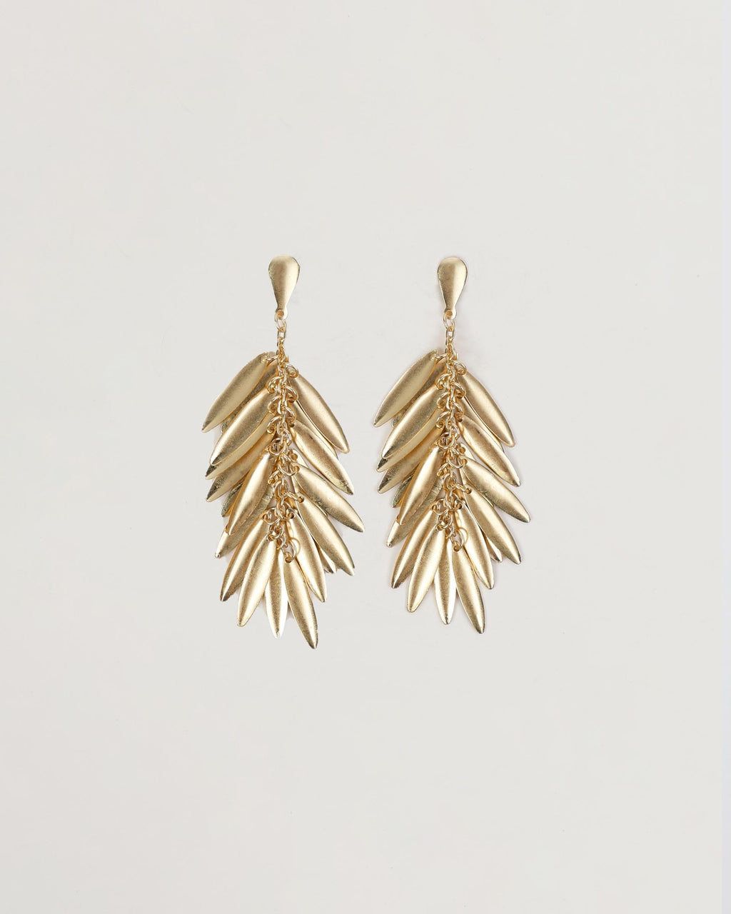 Pendientes Ramo Hojas Oro
