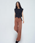 Jeans Cinturilla Pieza Botones Cobre