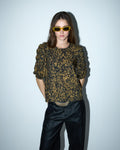 Blusa Estampado Manchas Mostaza
