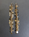 Pendientes Largos Lentejuelas Oro