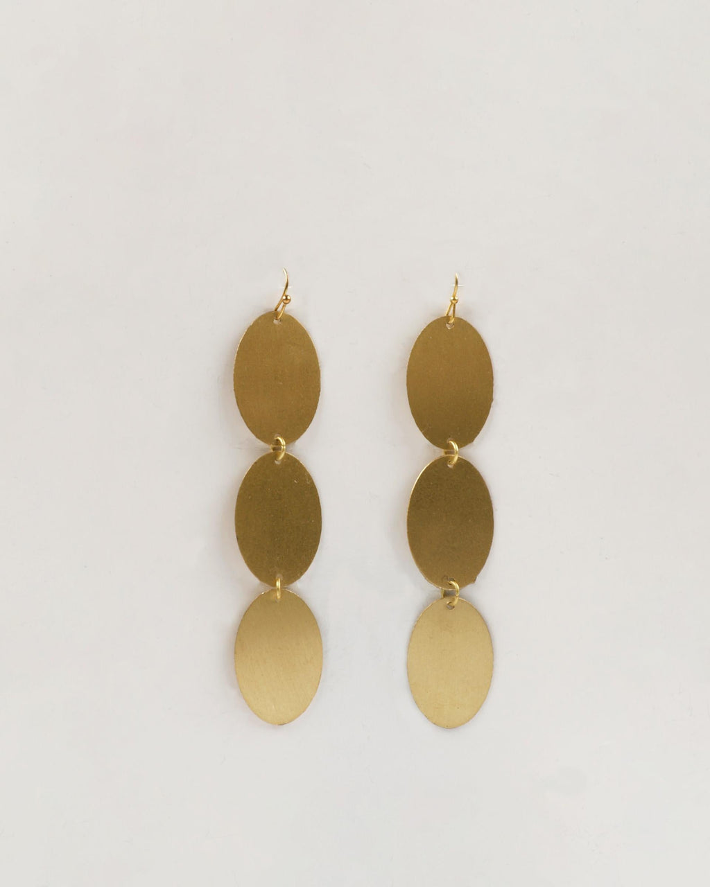 Pendientes Largos Óvalos Oro