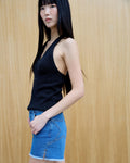 Top Punto Halter Botones Antracita