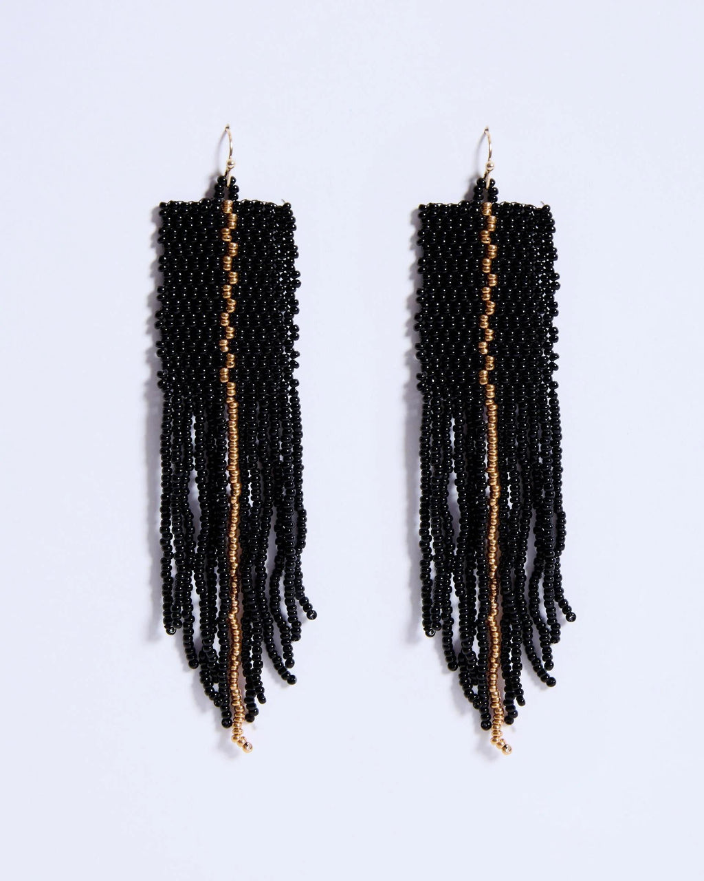 Pendientes Rectangulares Étnicos Negro