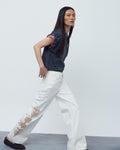 Jeans Detalle Crochet Blanco