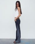 Jeans Cuñas Lateral Negro