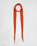 Collar Organza Flecos Naranja