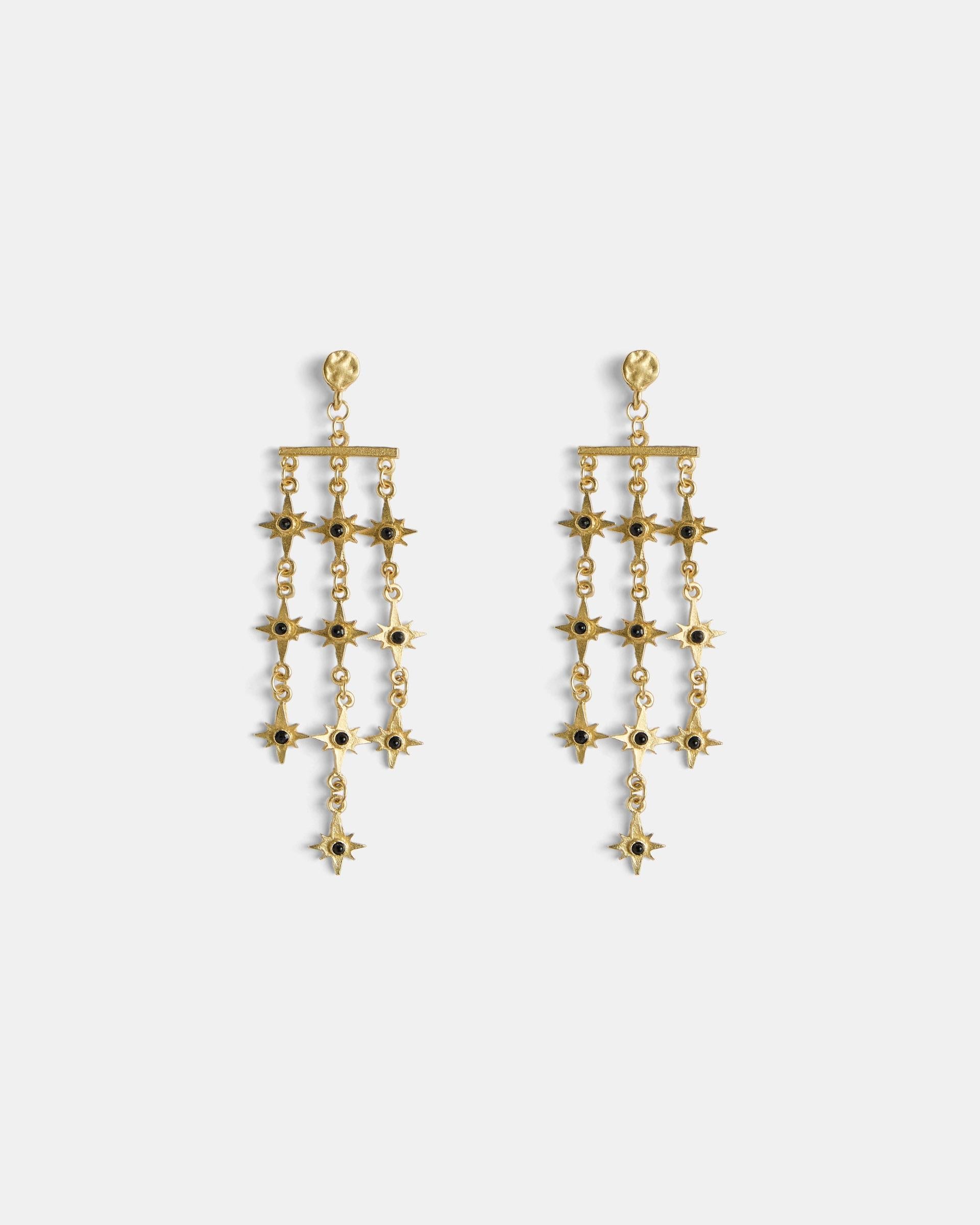 Pendientes Tiras Estrellas Oro