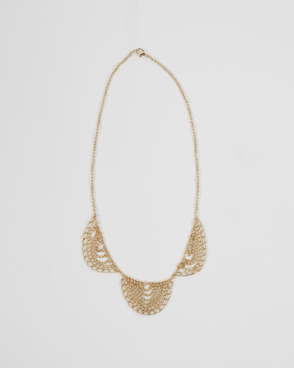 Collar Cadenas Semicírculos Oro