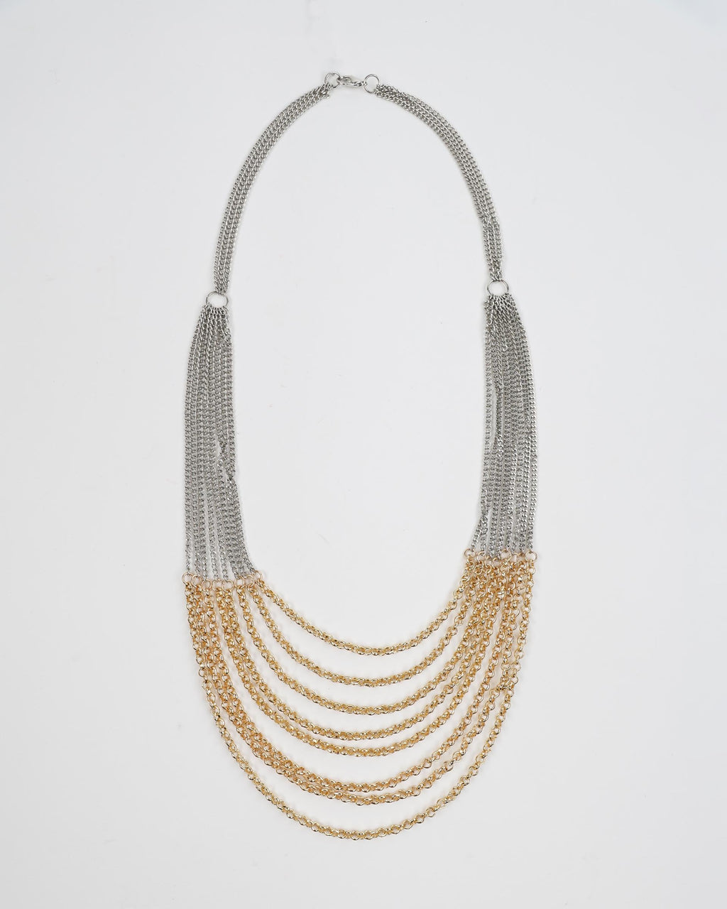 Collar Cadenas Combinadas Oro