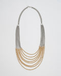 Collar Cadenas Combinadas Oro