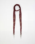 Collar Organza Flores Bordadas Granate