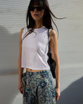 Camiseta Sin Mangas Eyelets Blanco