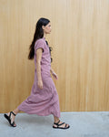 Vestido Lazadas Contraste Cuadros Rosa