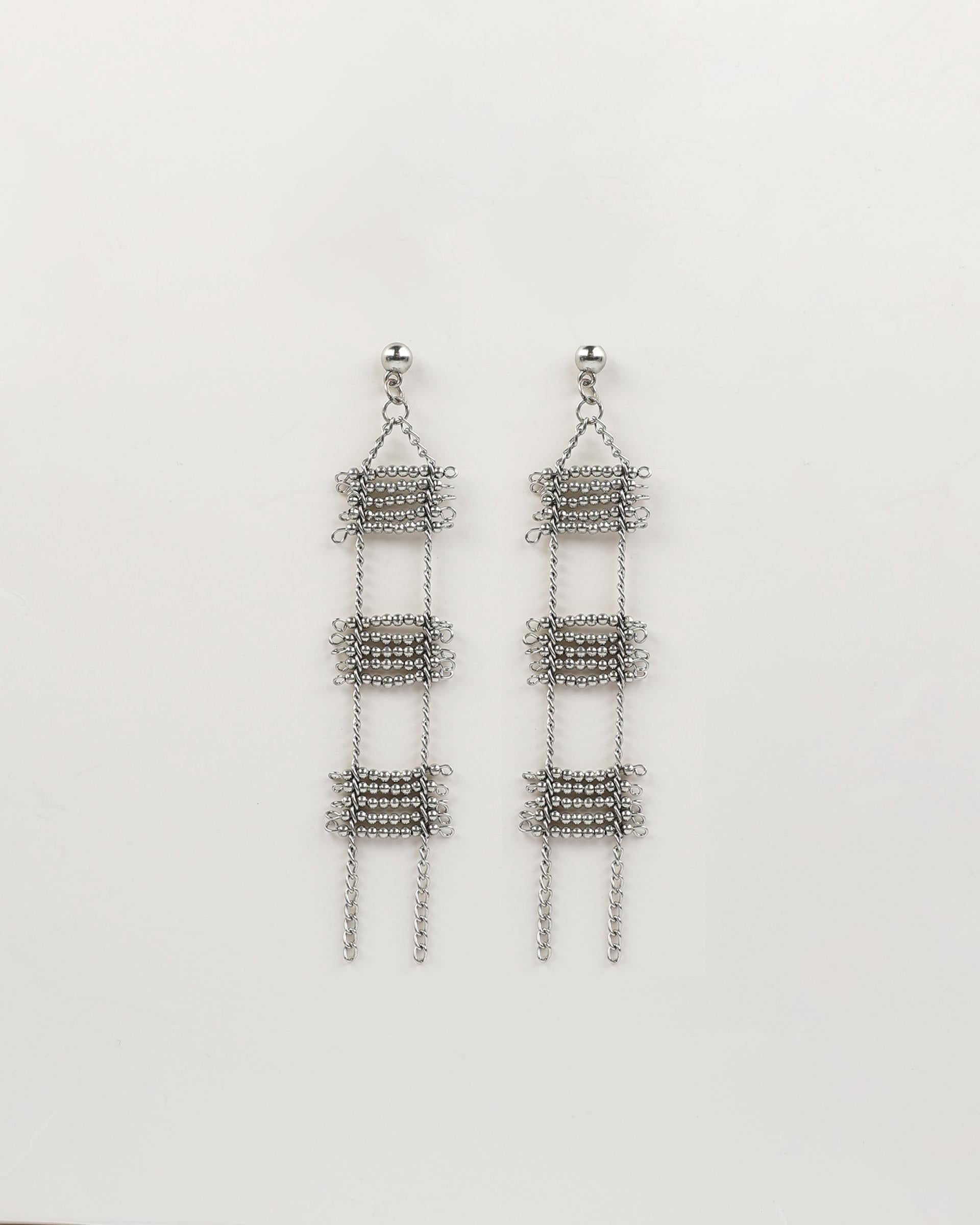 Pendientes Piezas Rectangulares Plata