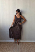 Vestido crochet chocolate