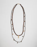 Collar Madera Estrellas Marrón