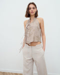 Top Halter Lazadas Estampado Taupe