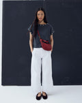 Jeans Dobladillo Abertura Blanco