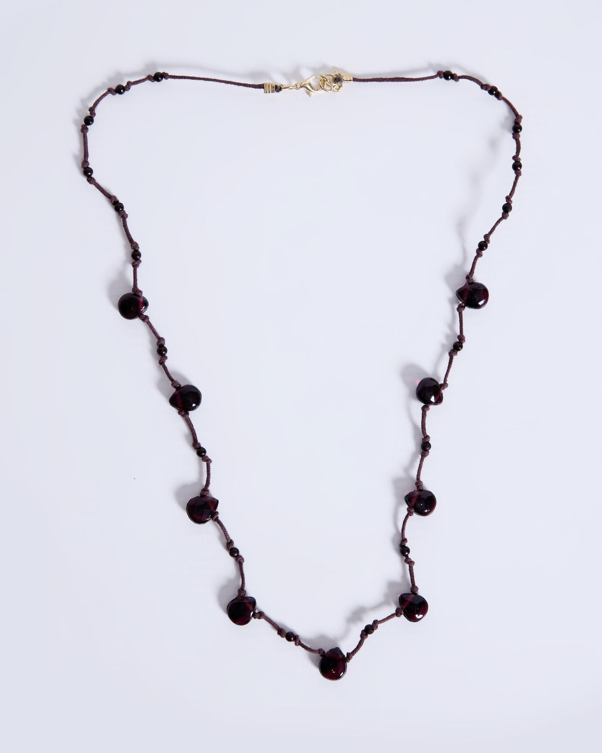 Collar Lágrimas Cuerda Marrón