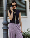 Top Punto Detalle Rib Morado