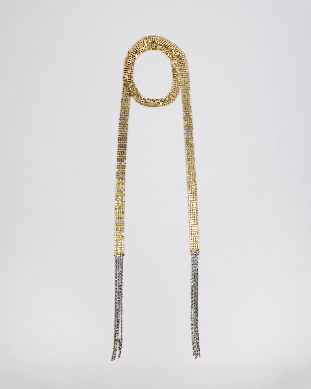 Collar Corbatero Malla Oro