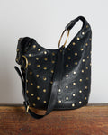 Bolso Piel Bucket Tachuelas Negro