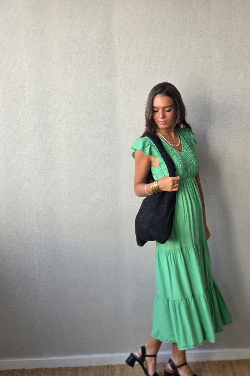 Bolso de croché mediano negro