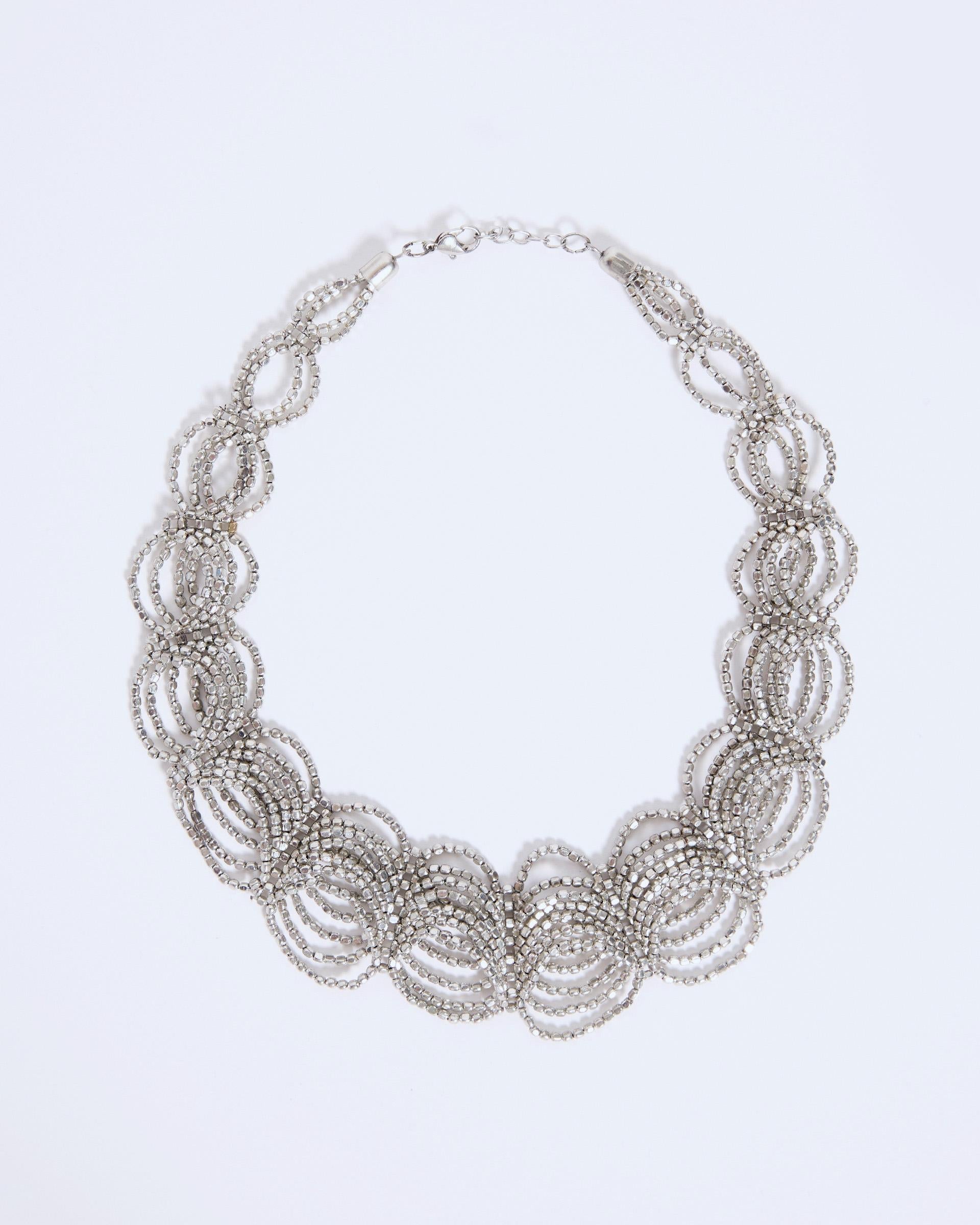 Collar Tiras Entrelazadas Plata