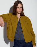 Bomber Canesú Canvas Mostaza