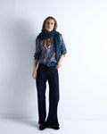 Blusa Estampado Floral Azul