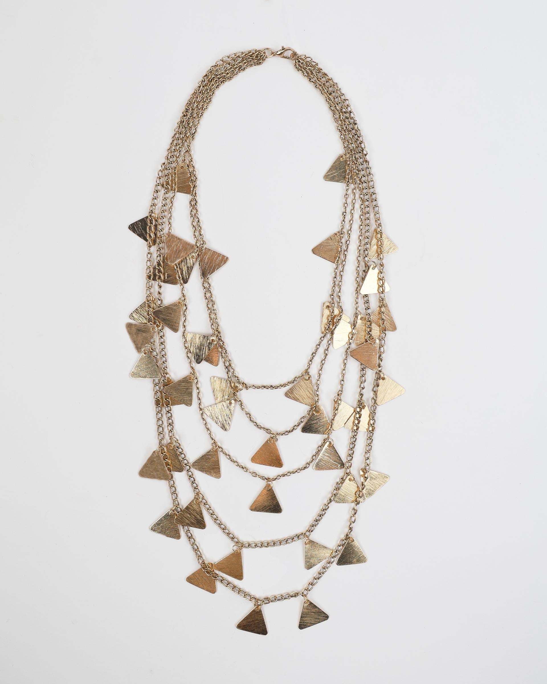 Collar Triangulos Oro