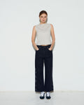 Top Estampado Rayas Diagonales Blanco