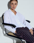 Camisa Botones Nacar Blanca