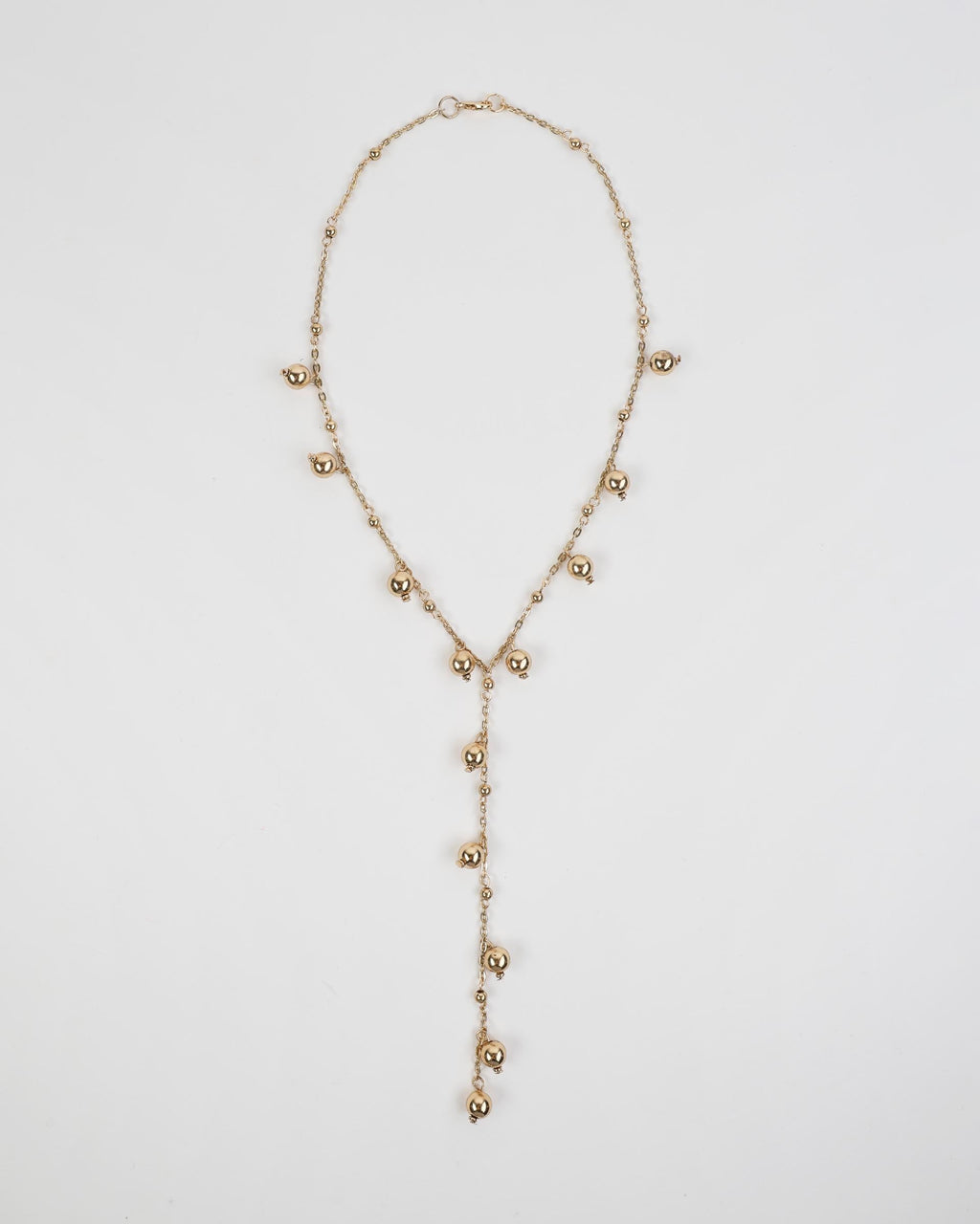 Collar Corbatero Bolitas Oro