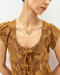 Collar Foulard Bolitas Oro