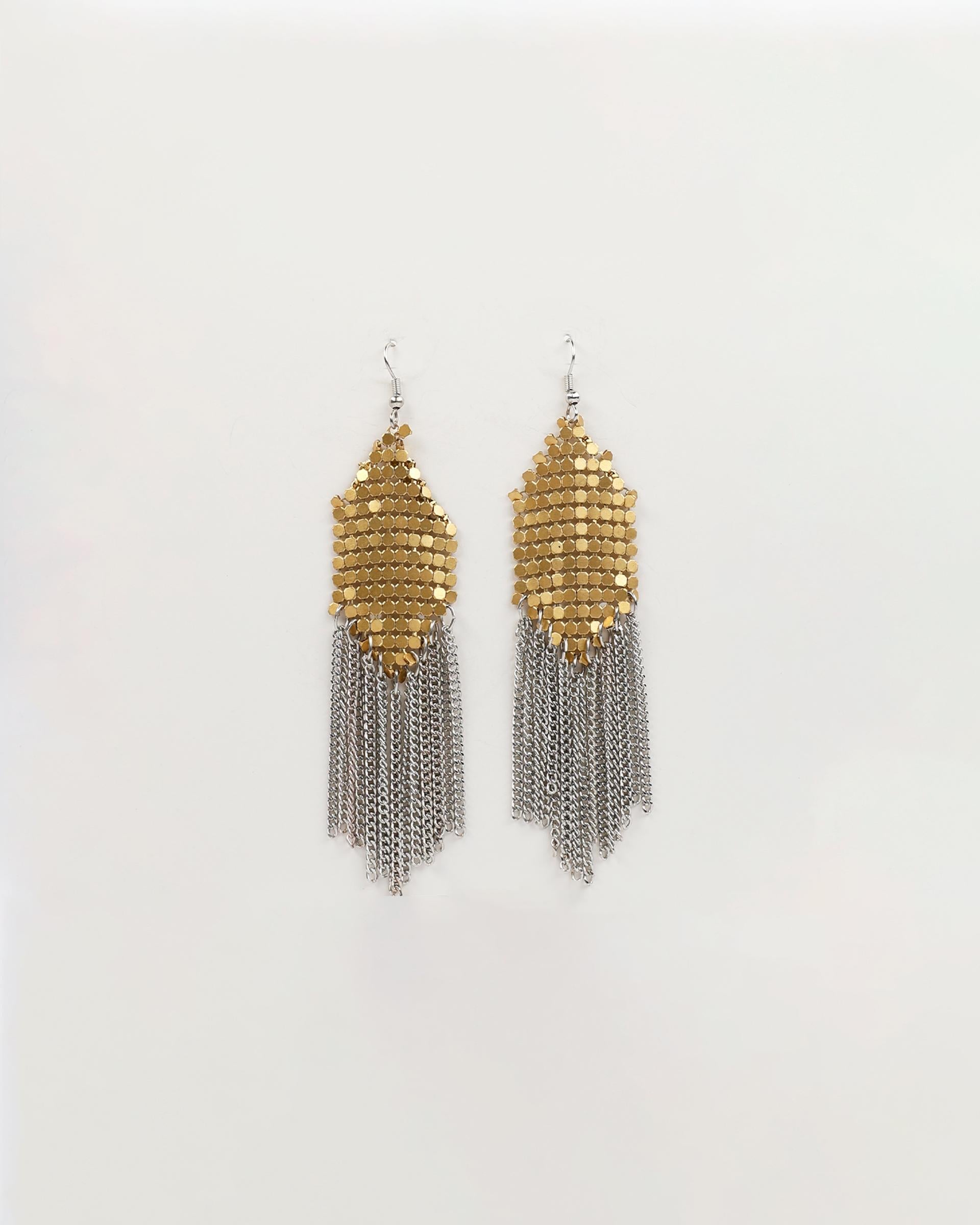 Pendientes Malla Cadenas Oro