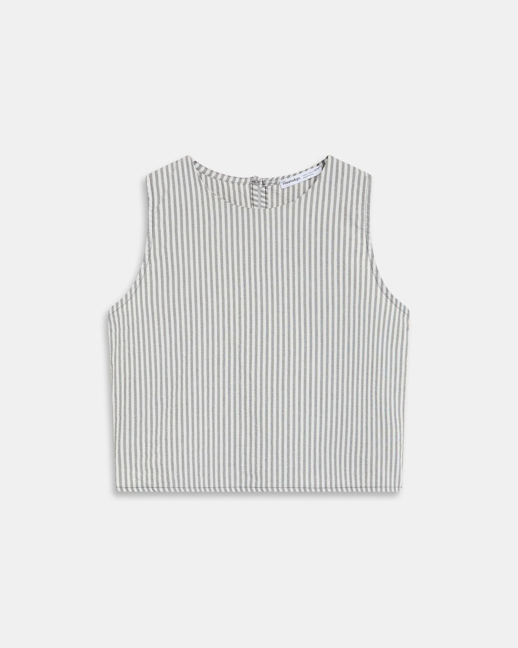Top Rayas Bicolor Gris