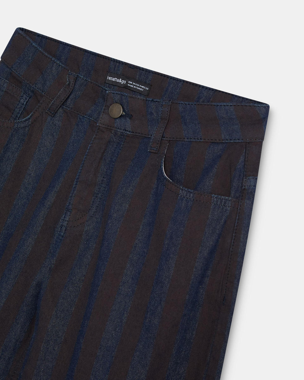 Jeans Balloon Rayas Azul Oscuro