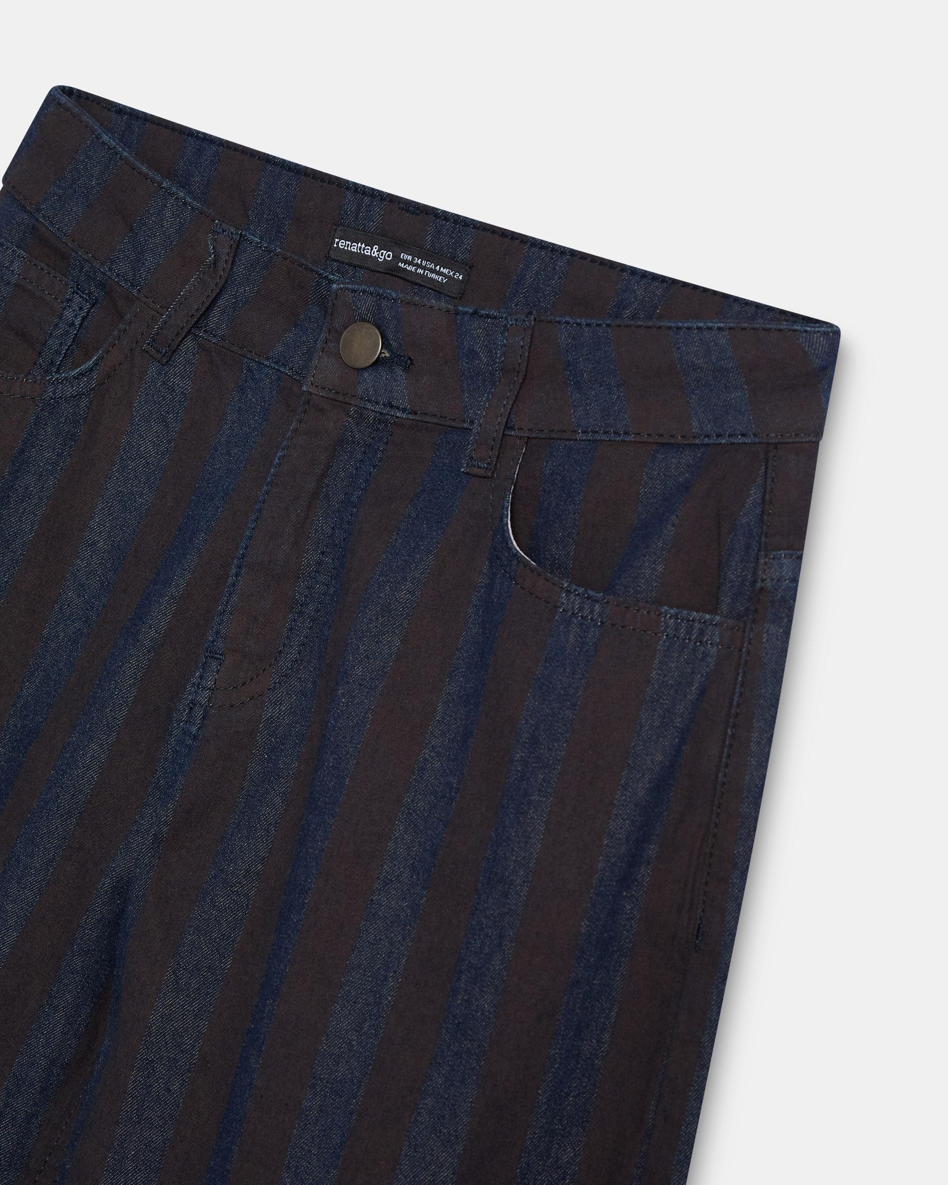Jeans Balloon Rayas Azul Oscuro