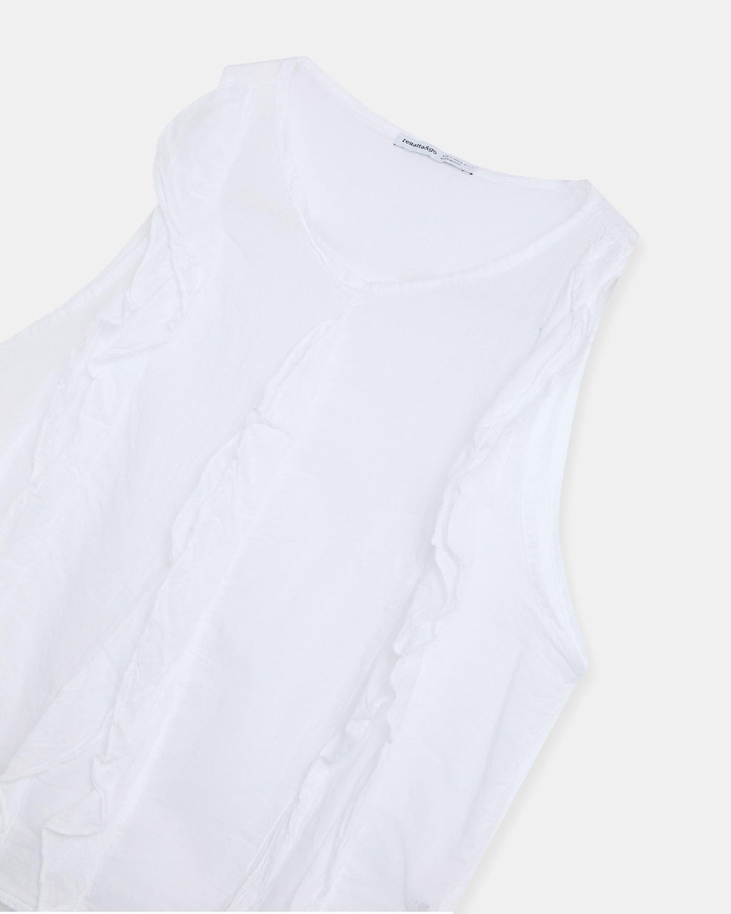 Blusa Volantes Delanteros Blanca