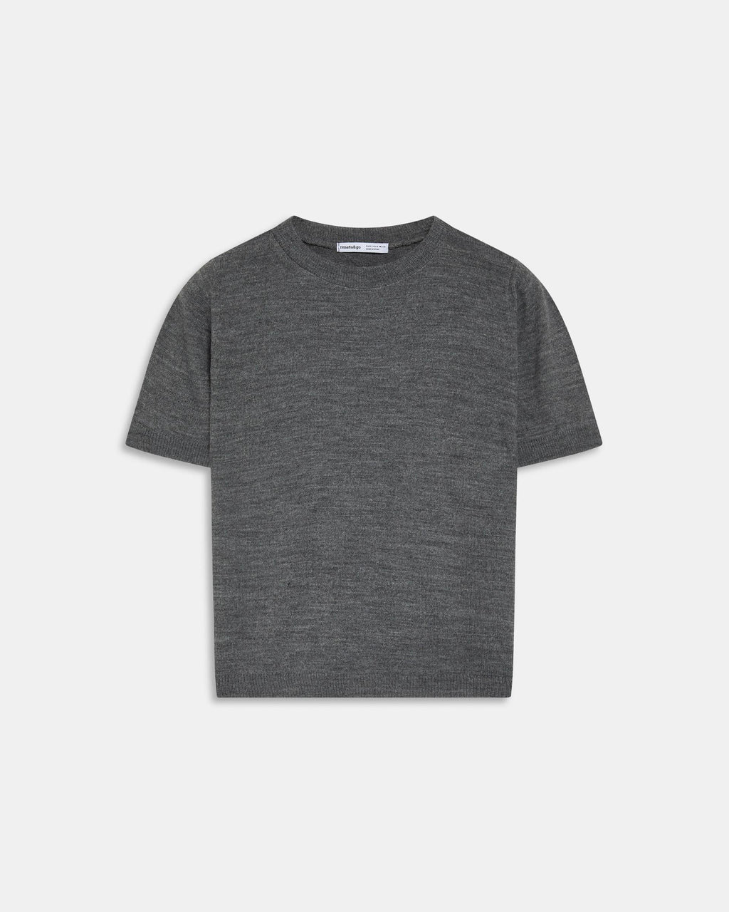 Top Punto Fino Manga Corta Gris